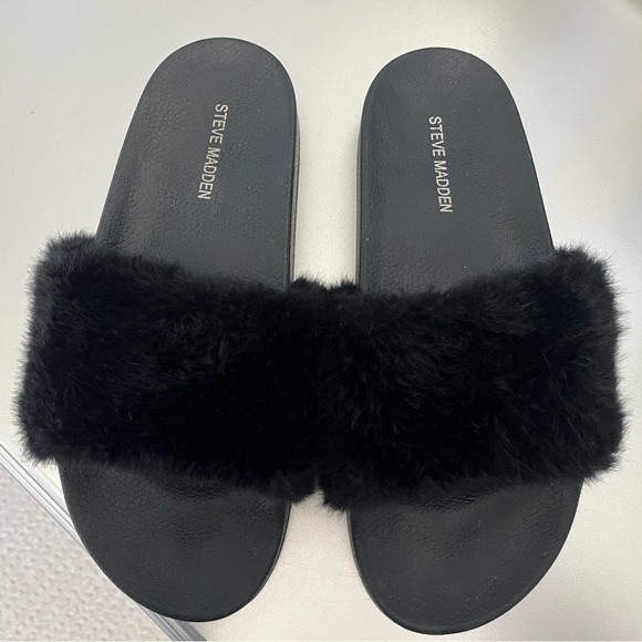Steve Madden Shoes - Steve Madden Fuzzy Slides